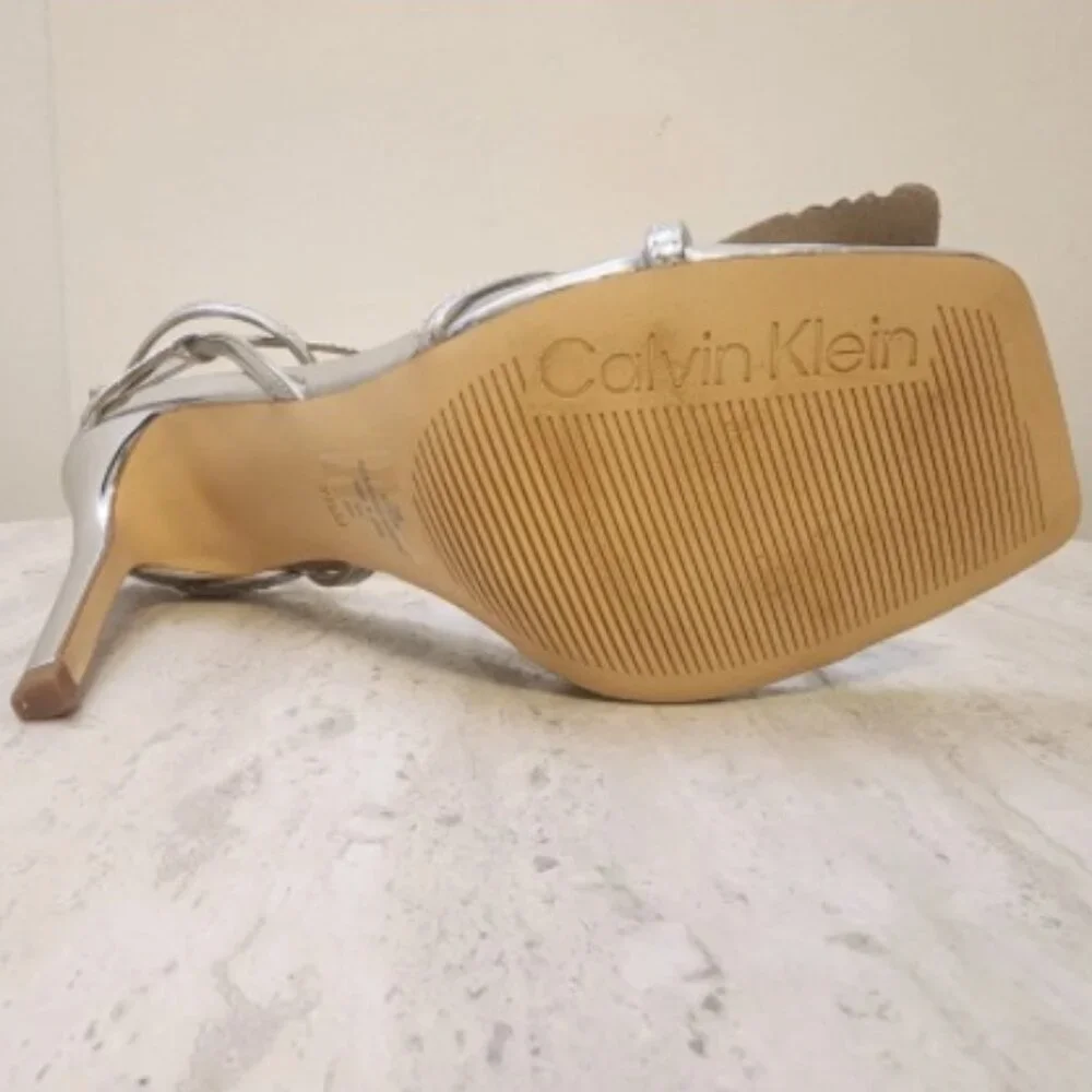 Calvin Klein Womens Tegin Str Silver 7.5M - A006 - Picture 6 of 11